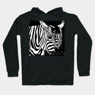 Zebra Black and White and Bold Hoodie